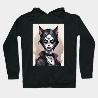 Goth Cat Girl Hoodie